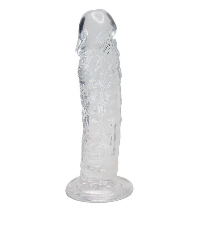 Прозорий фалоімітатор Alive Jelly Dildo Empire, ТПЕ, присоска, діаметр 4,3см, довжина 19,3см - зображення 1