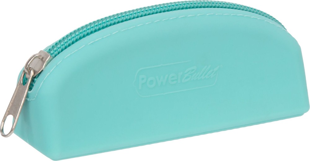 Сумка для зберігання секс-іграшок PowerBullet - Silicone Storage Zippered Bag Teal - зображення 1