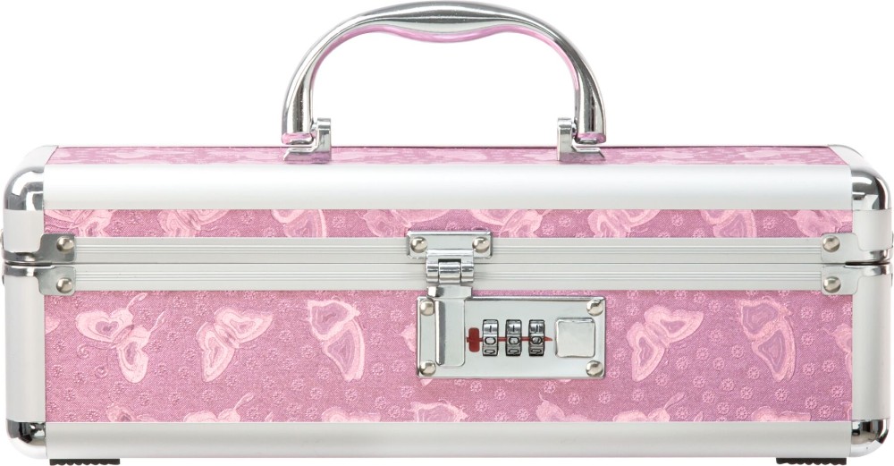 Кейс для зберігання секс-іграшок BMS Factory - The Toy Chest Lokable Vibrator Case Pink з кодовим за - зображення 1