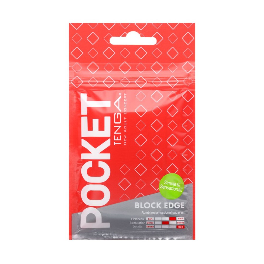 Мастурбатор TENGA Pocket Block Edge - зображення 1