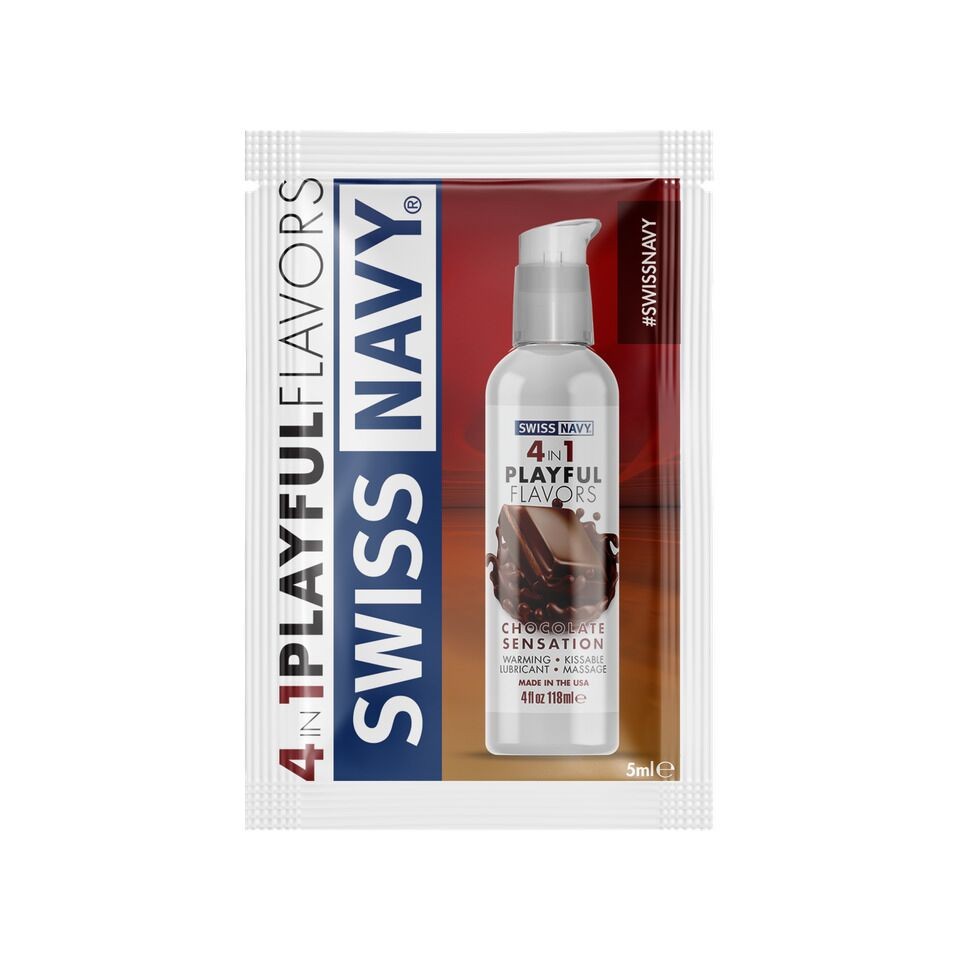 Пробник Swiss Navy 4 in 1 Chocolate Sensation 5 мл - зображення 1
