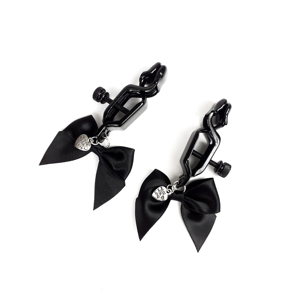 Затискач для сосків Art of Sex - Nipple clamps Black Bow - зображення 1