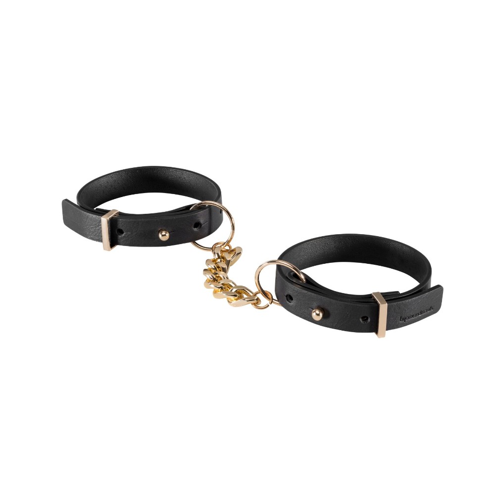 Наручники з екошкіри Bijoux Indiscrets Maze – Thin Handcuffs Black - зображення 1