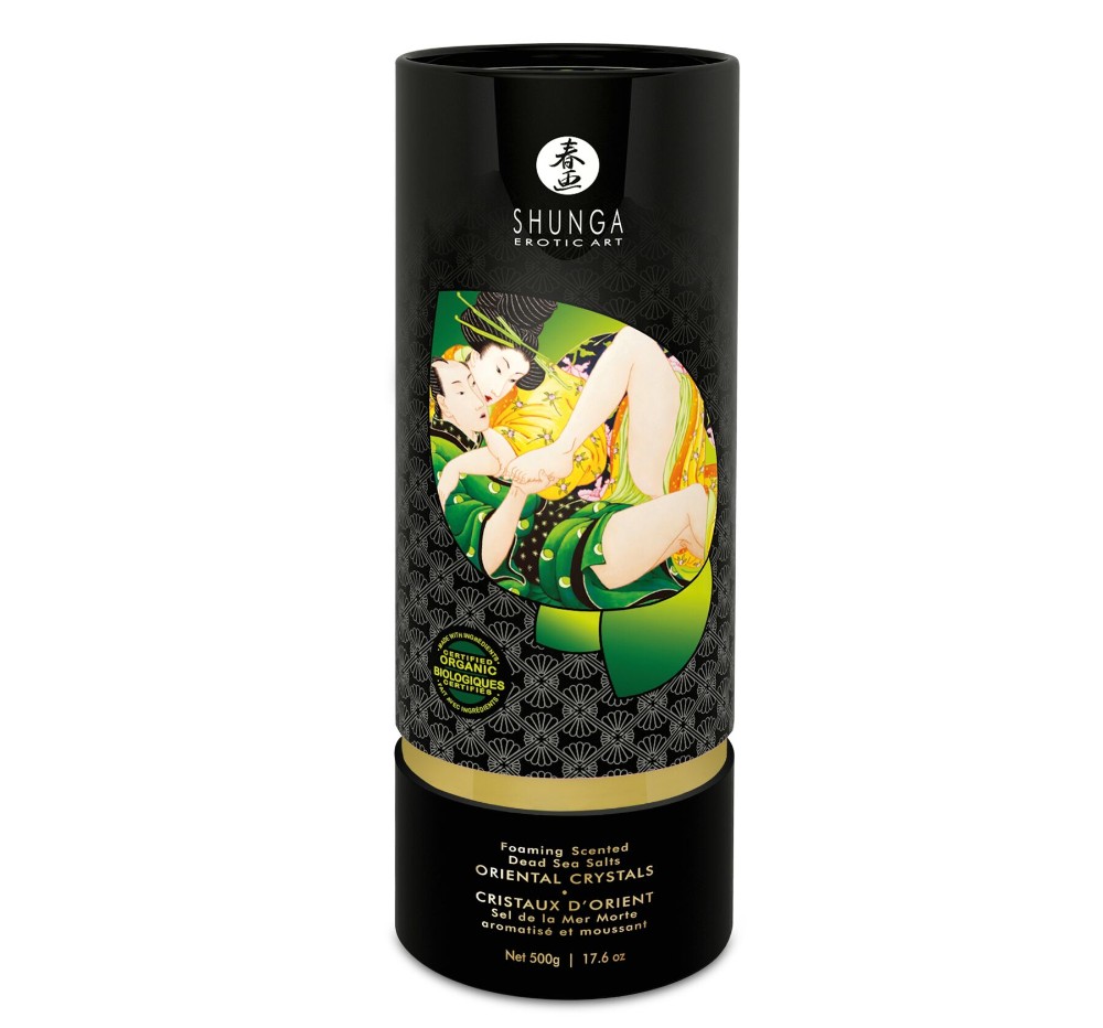 Сіль для ванни Shunga Oriental Crystals Bath Salts ORGANIC – Lotus Flower (500 г) сіль Мертвого моря - зображення 1