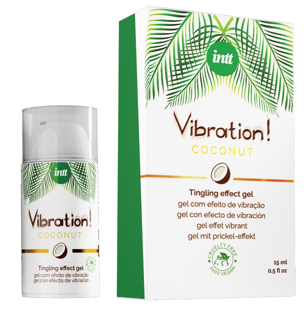 Рідкий вібратор Intt Vibration Coconut Vegan (15 мл),  дуже смачний, діє до 30 хвилин - зображення 1