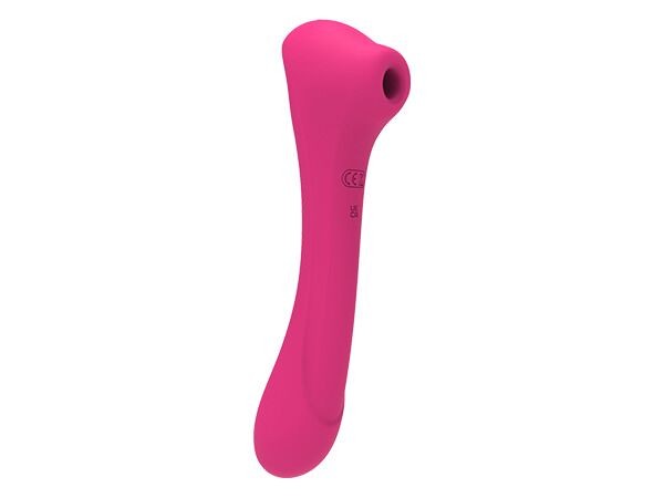 Вібратор та вакуумний кліторальний стимулятор 2-в-1 Alive Quiver Magenta Pink оновлена модель - зображення 1