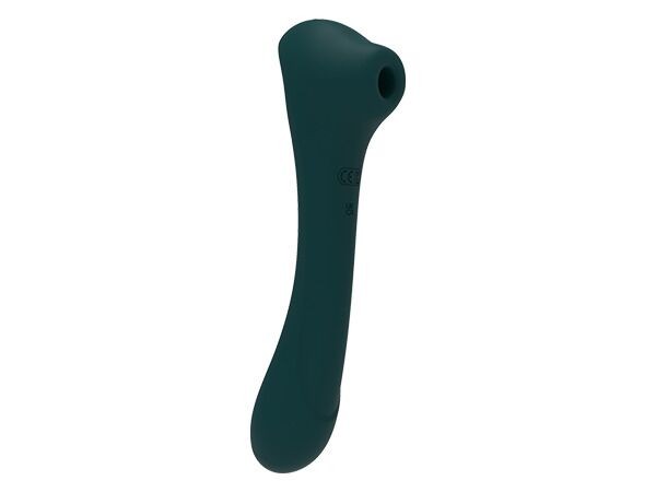 Вібратор та вакуумний кліторальний стимулятор 2-в-1 Alive Quiver Teal оновлена ​​модель - зображення 1