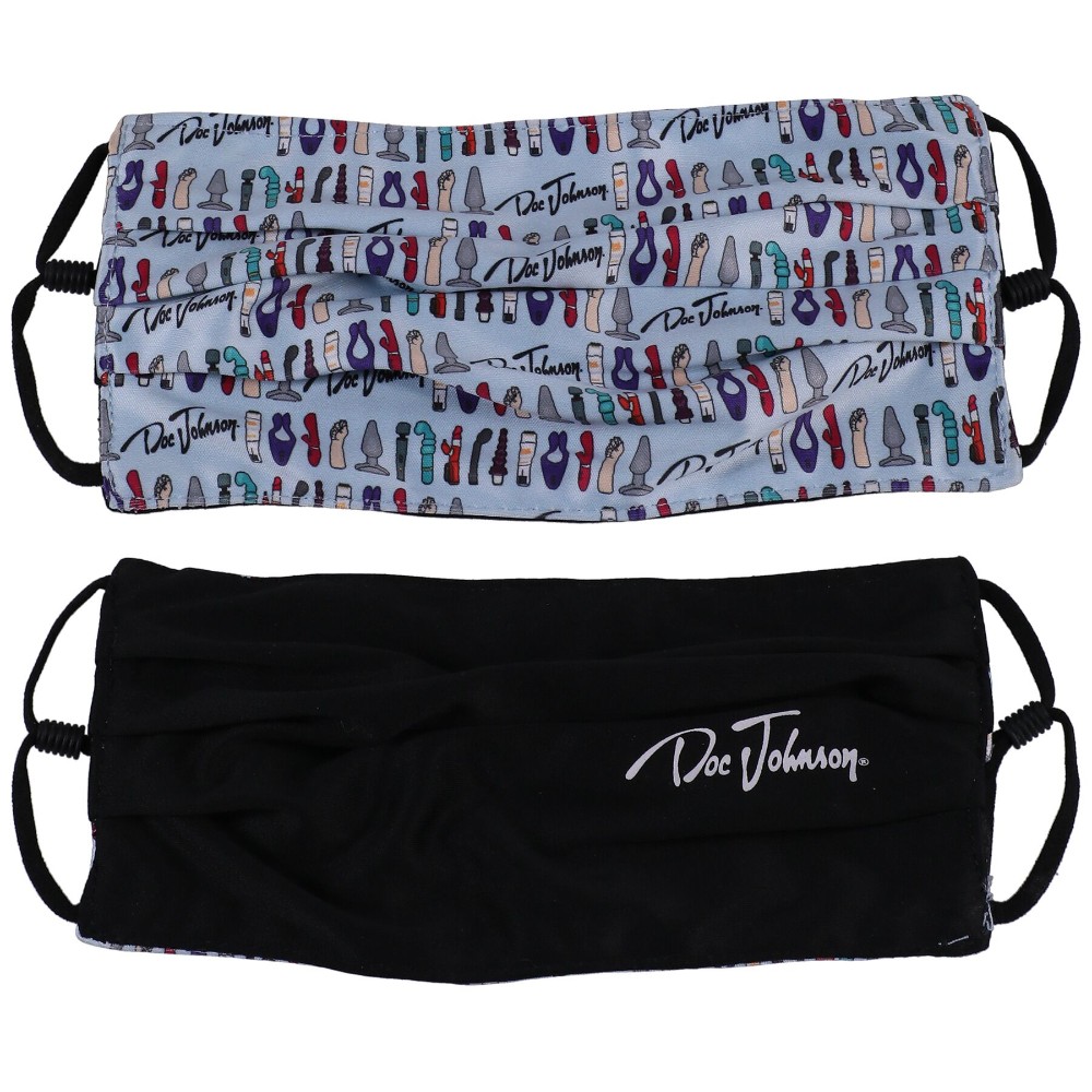Двостороння маска Doc Johnson DJ Reversible and Adjustable face mask - зображення 1