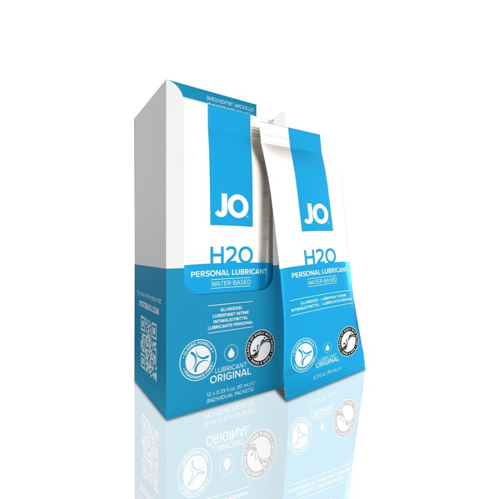 Набір лубрикантів Foil Display Box – JO H2O Lubricant – Original – 12 × 10ml - зображення 1