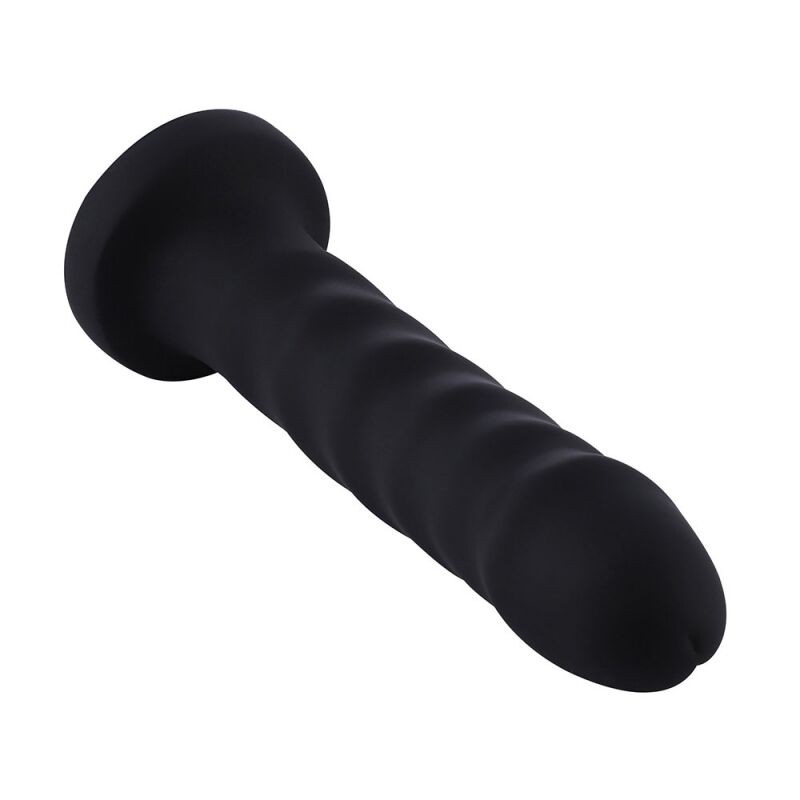 Силіконовий фалоімітатор для секс-машин Hismith 7.1″ Anal Dildo Black, система KlicLok - зображення 1