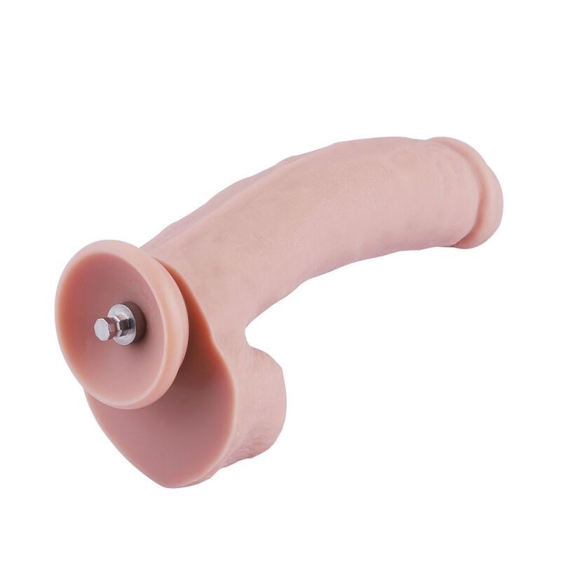 Силіконовий фалоімітатор для секс-машин Hismith 8.3″ Silicone Dildo, вигнутий, система KlicLok - зображення 1