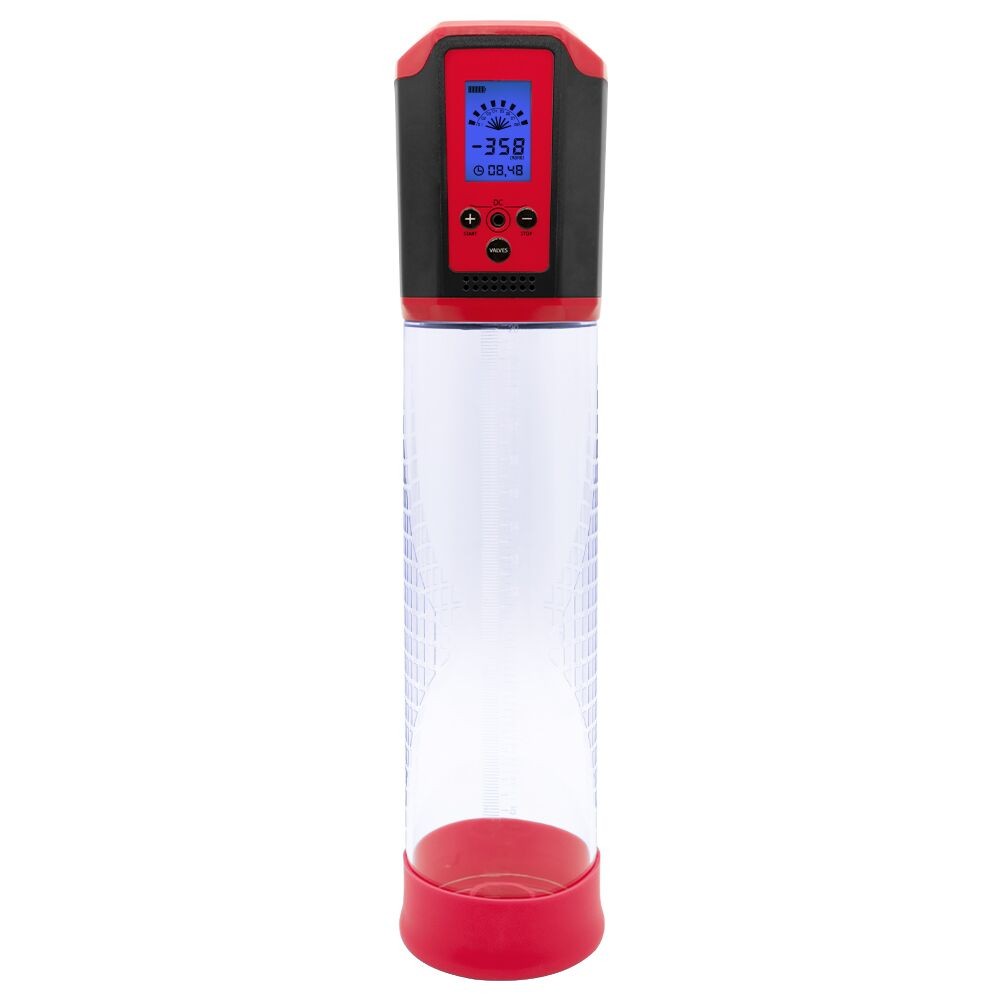 Автоматична вакуумна помпа Men Powerup Passion Pump Red, LED-табло, перезаряджувана, 8 режимів - зображення 1