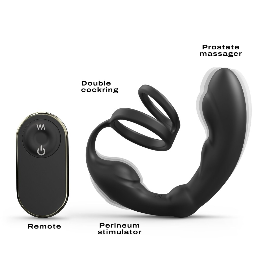 Масажер простати Dorcel P-Ring з ерекційним кільцем та пультом ДК - зображення 1