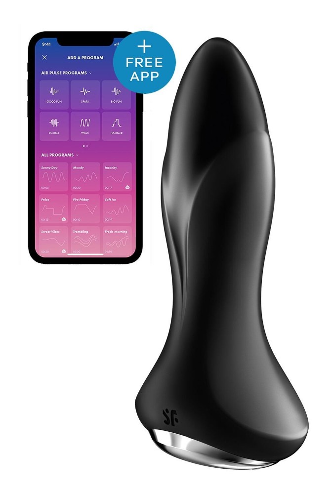 Анальна смарт-вібропробка із перлинним масажем Satisfyer Rotator Plug 1+ Black - зображення 1