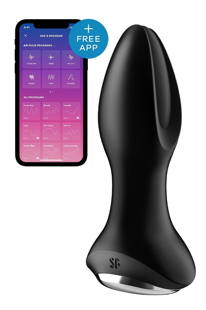 Анальна смарт-вібропробка із перлинним масажем Satisfyer Rotator Plug 2+ Black - зображення 1