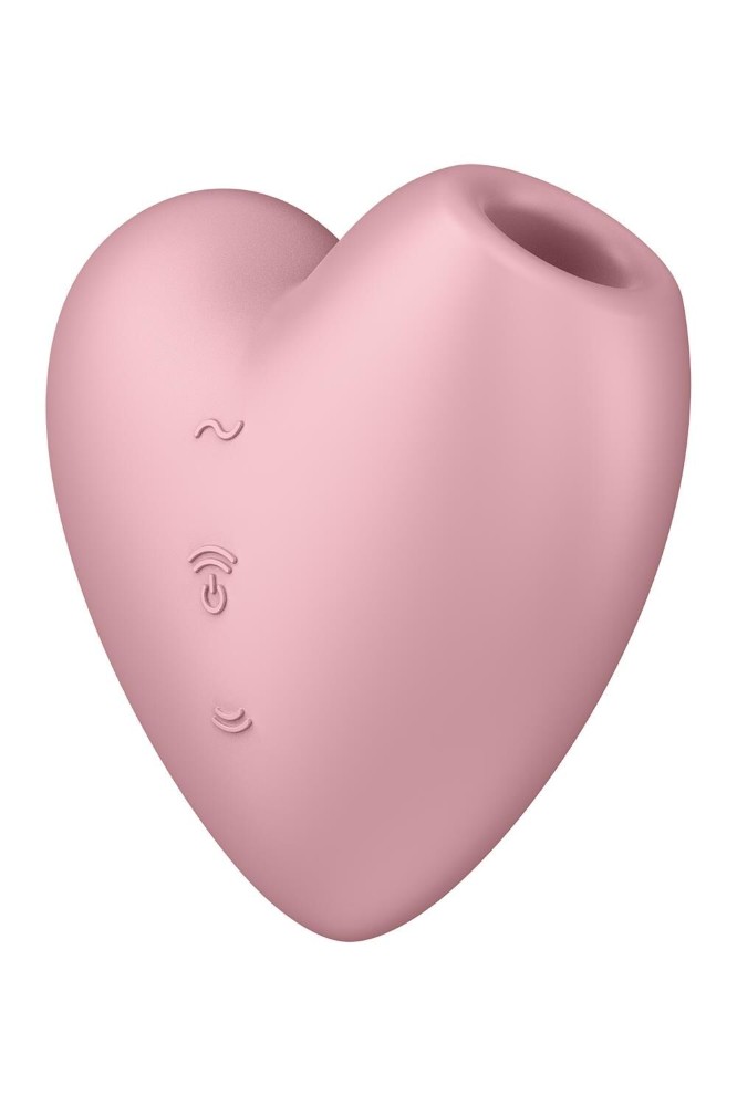 Вакуумний стимулятор-серце з вібрацією Satisfyer Cutie Heart Light Red - зображення 1