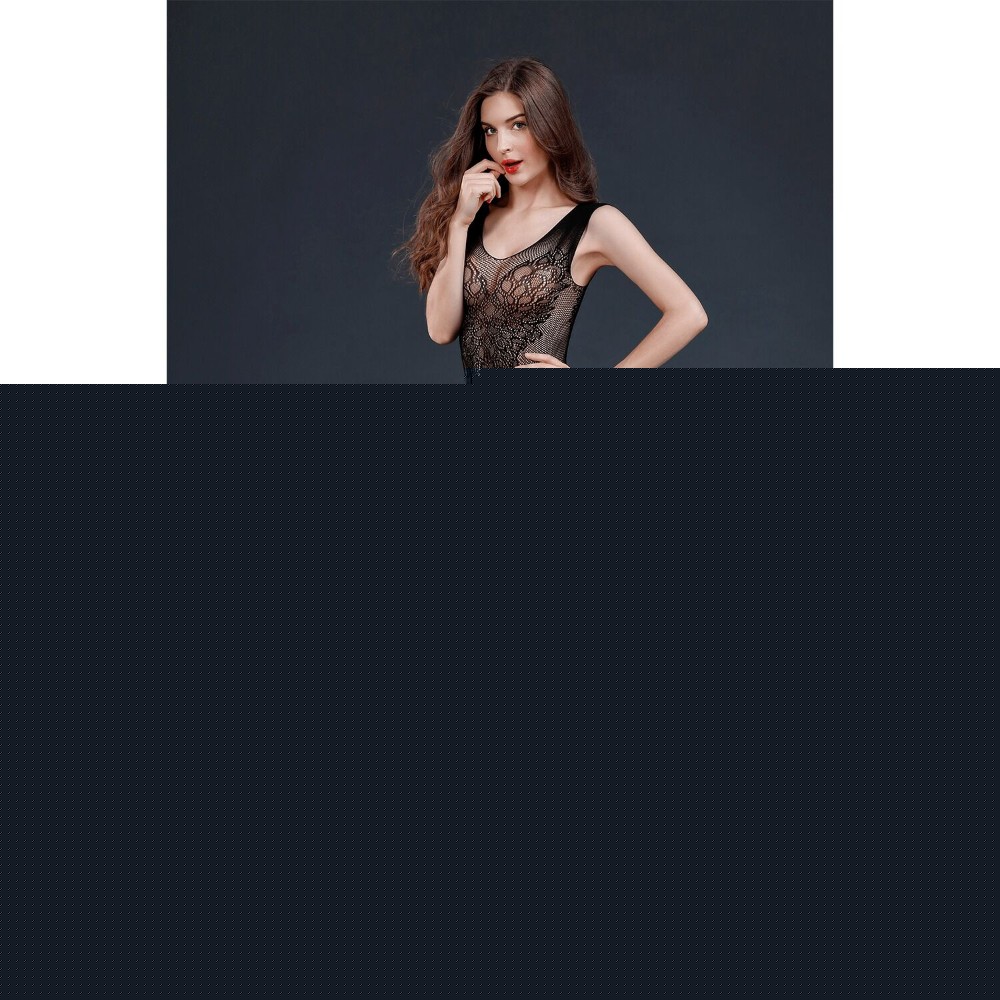 Бодістокінг з доступом Moonlight Model 01 XS-L Black, симетричний малюнок у вигляді крил - зображення 1