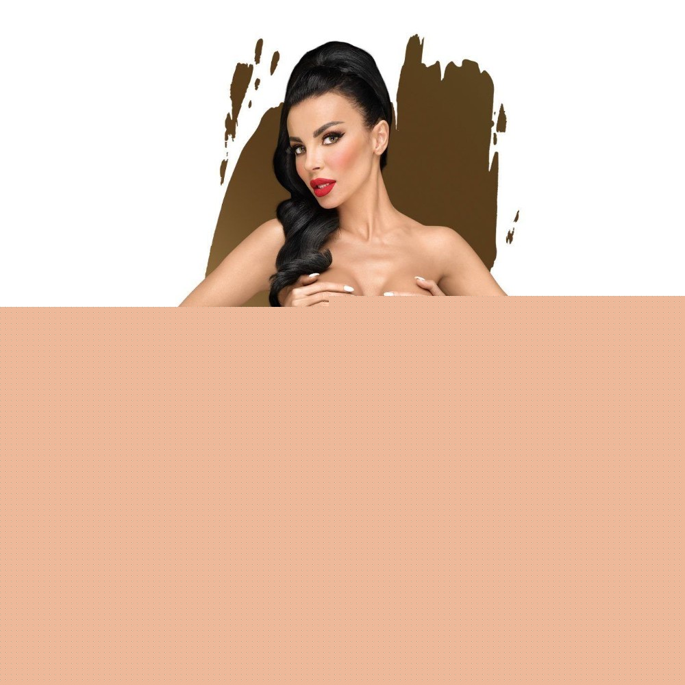 Трусики-бікіні Penthouse Catch Me M/L White, мереживо, вузькі ремінці, вирізи на сідницях, бантик - зображення 1