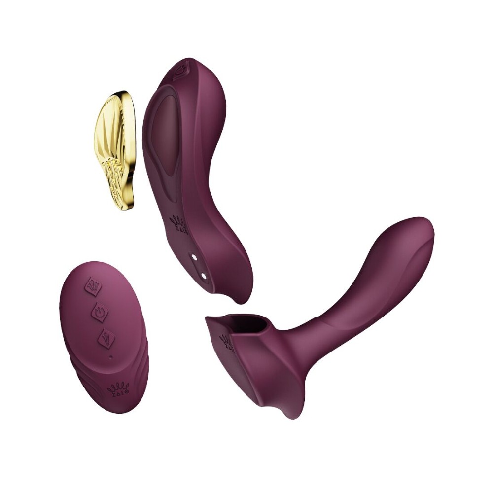 Смарт-вібратор у трусики Zalo - AYA Velvet Purple, насадка та пульт ДК - зображення 1