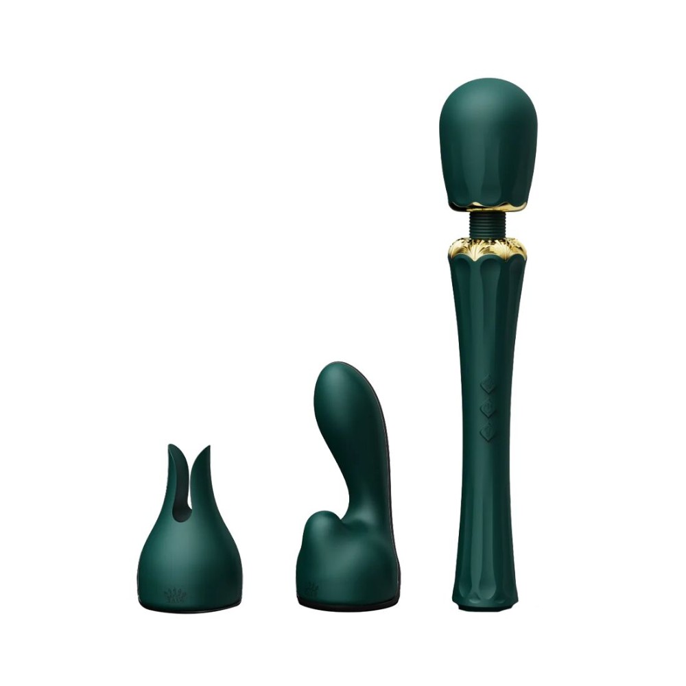 Вібромасажер з насадками Zalo — Kyro Wand Turquoise Green - зображення 1