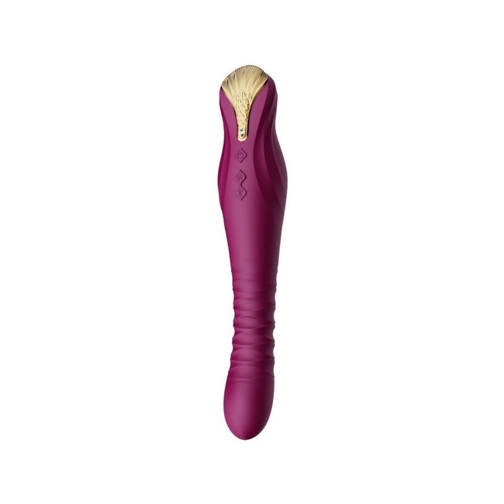 Смартвібратор-пульсатор Zalo — King Velvet Purple, кристал Swarovski - зображення 1