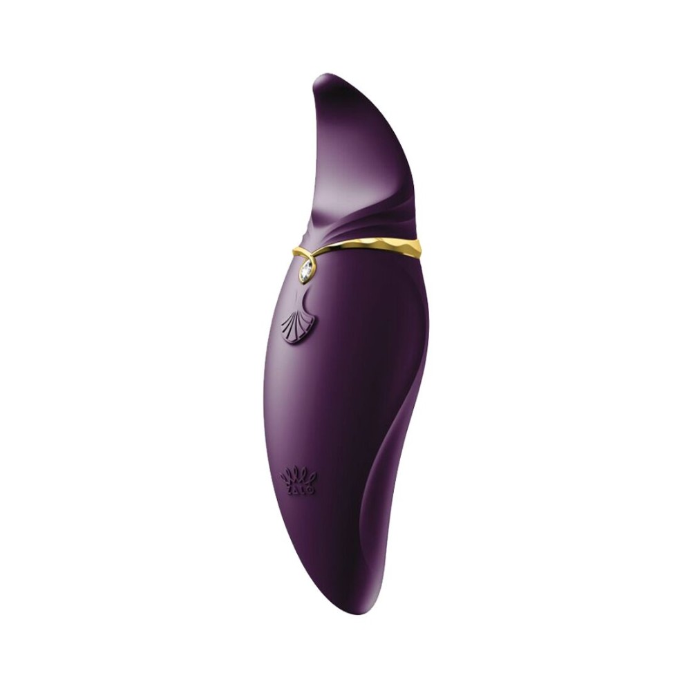 Вібратор 2в1 з язичком Zalo — Hero Twilight Purple, кристал Swarovski - зображення 1