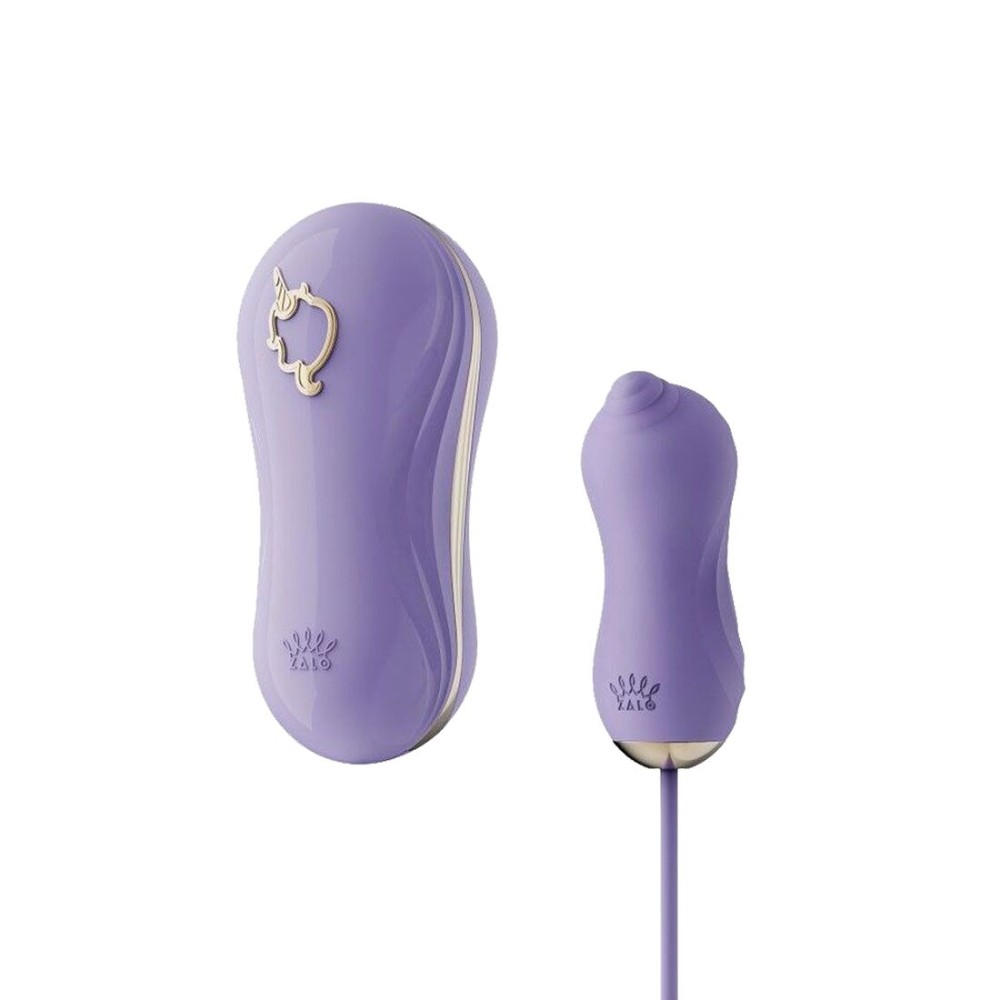 Набір 2в1 Zalo — UNICORN Violet, віброяйце + вакуумний стимулятор - зображення 1