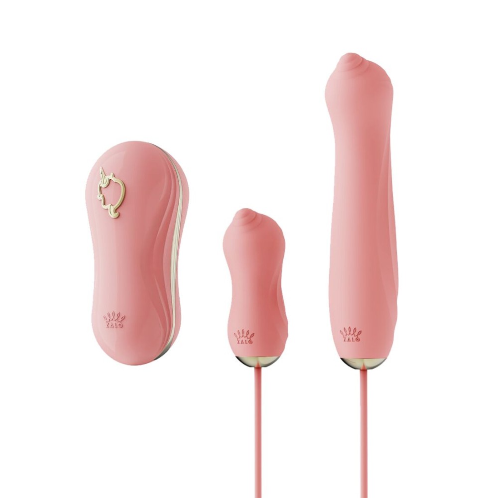 Набір 3в1 Zalo – UNICORN Set Pink, віброяйце, пульсатор, вакуумний стимулятор - зображення 1