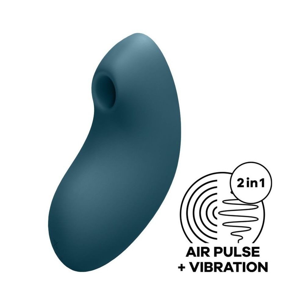 Вакуумний вібратор Satisfyer Vulva Lover 2 Blue - зображення 1