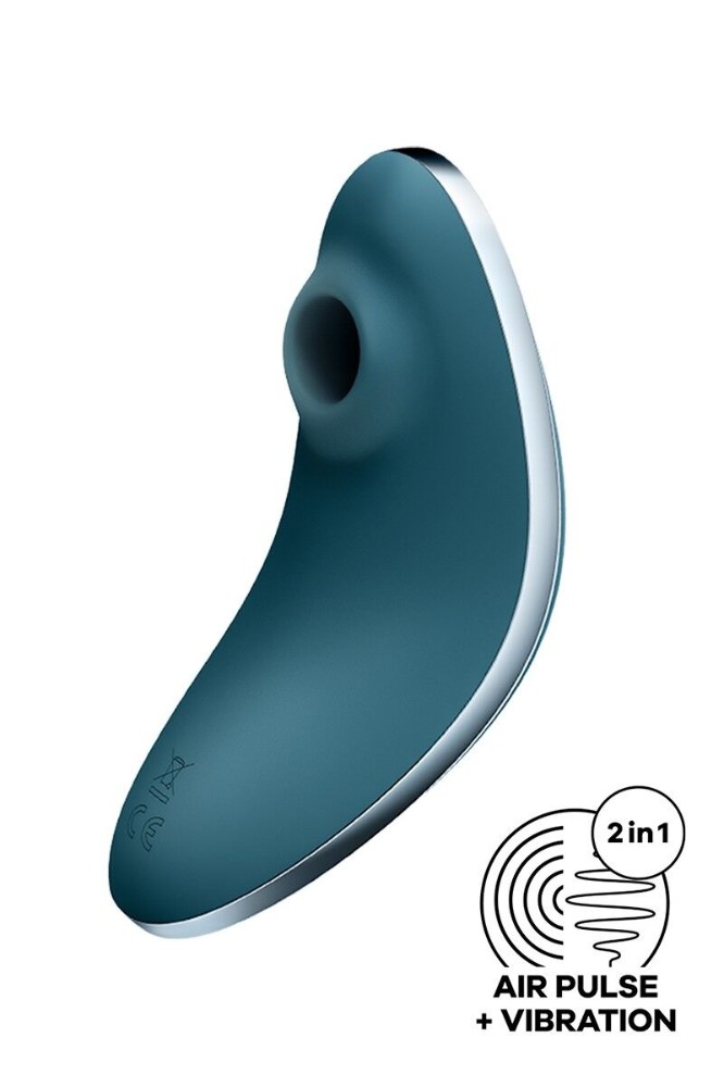 Вакуумний вібратор Satisfyer Vulva Lover 1 Blue - зображення 1
