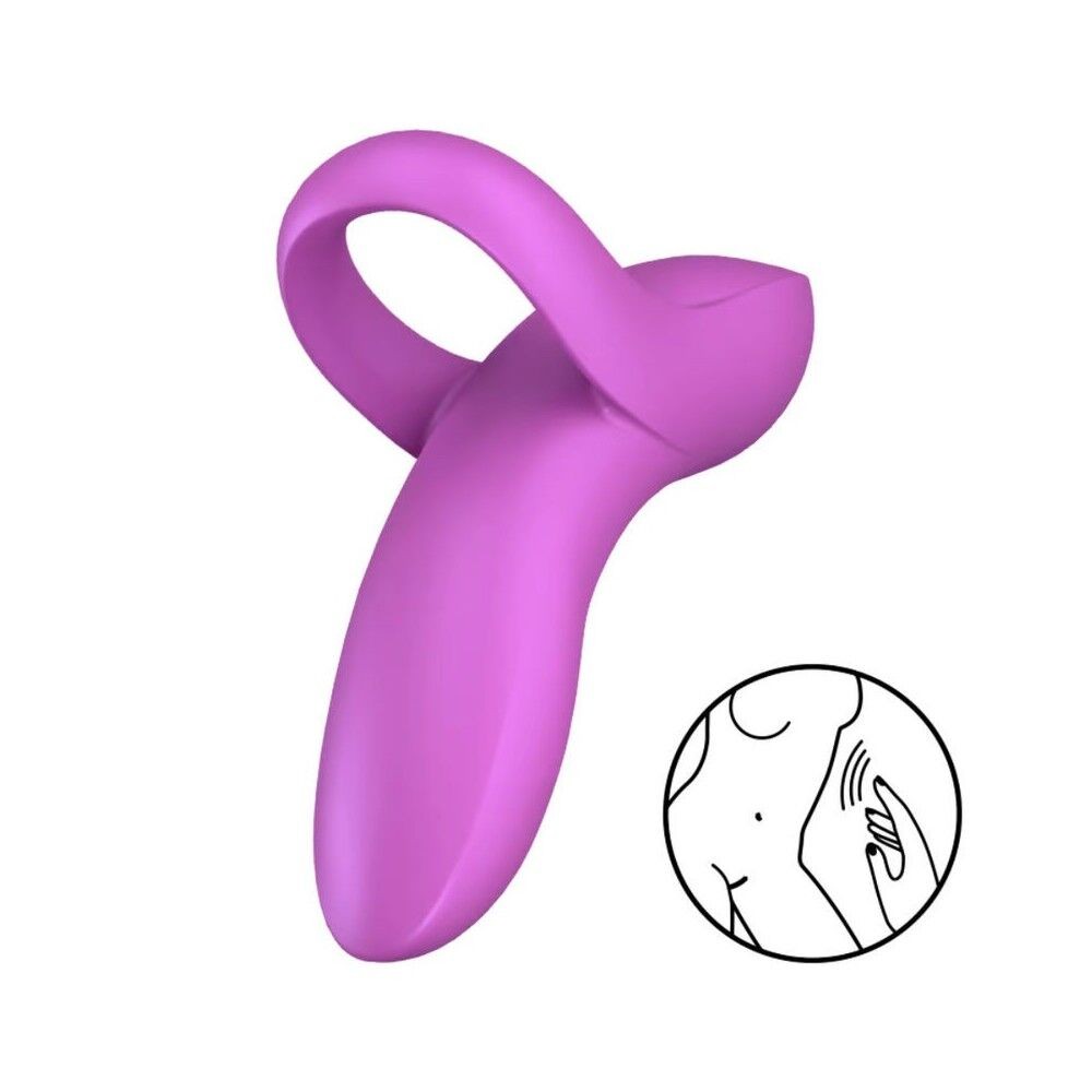 Вібратор на палець Satisfyer Bold Lover Dark Pink, гнучкий - зображення 1