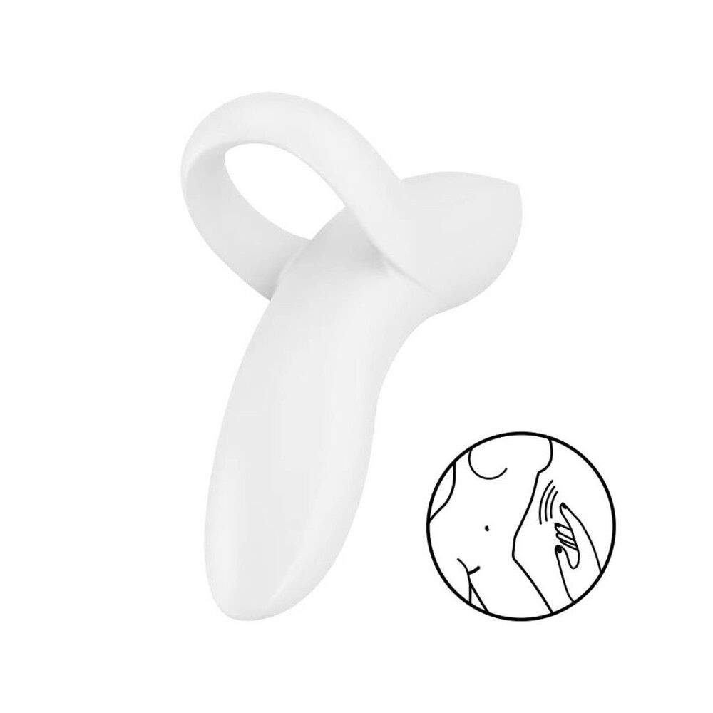 Вібратор на палець Satisfyer Bold Lover White, гнучкий - зображення 1
