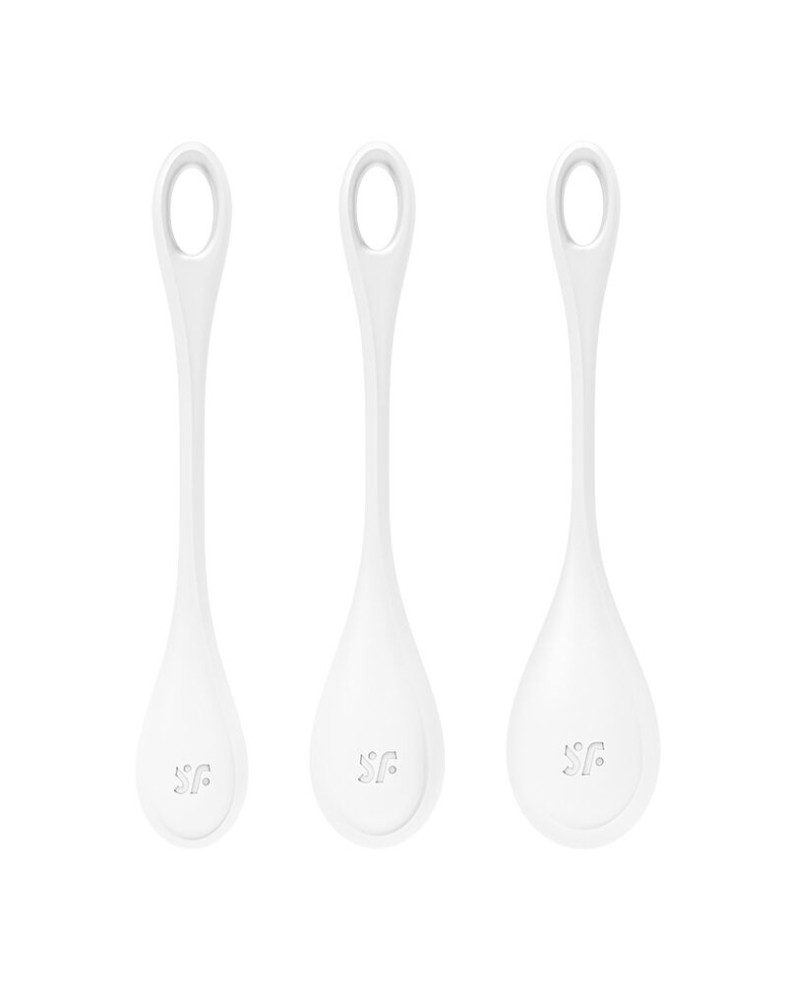Набір йоні намистин Satisfyer Yoni Power 1 White, діаметр 2-2,5-3см, вага 22-46-74гр - зображення 1