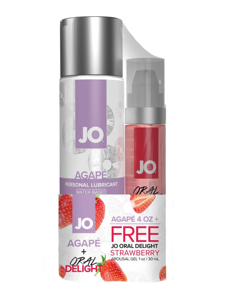 Комплект JO GWP — Agape 120 ml & Oral Delight — Strawberry 30 мл - зображення 1