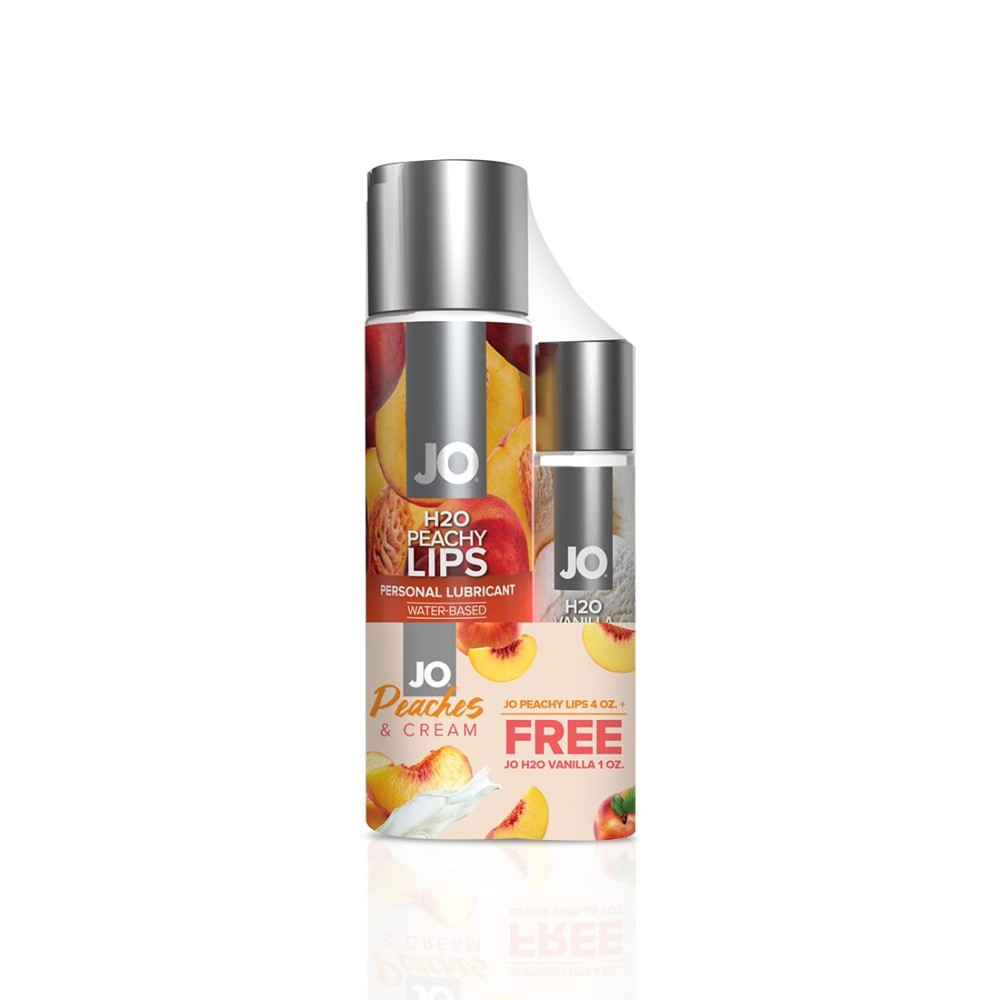 Комплект JO GWP — Peaches & Cream — Peachy Lips 120 мл & H2O Vanilla 30 мл - зображення 1