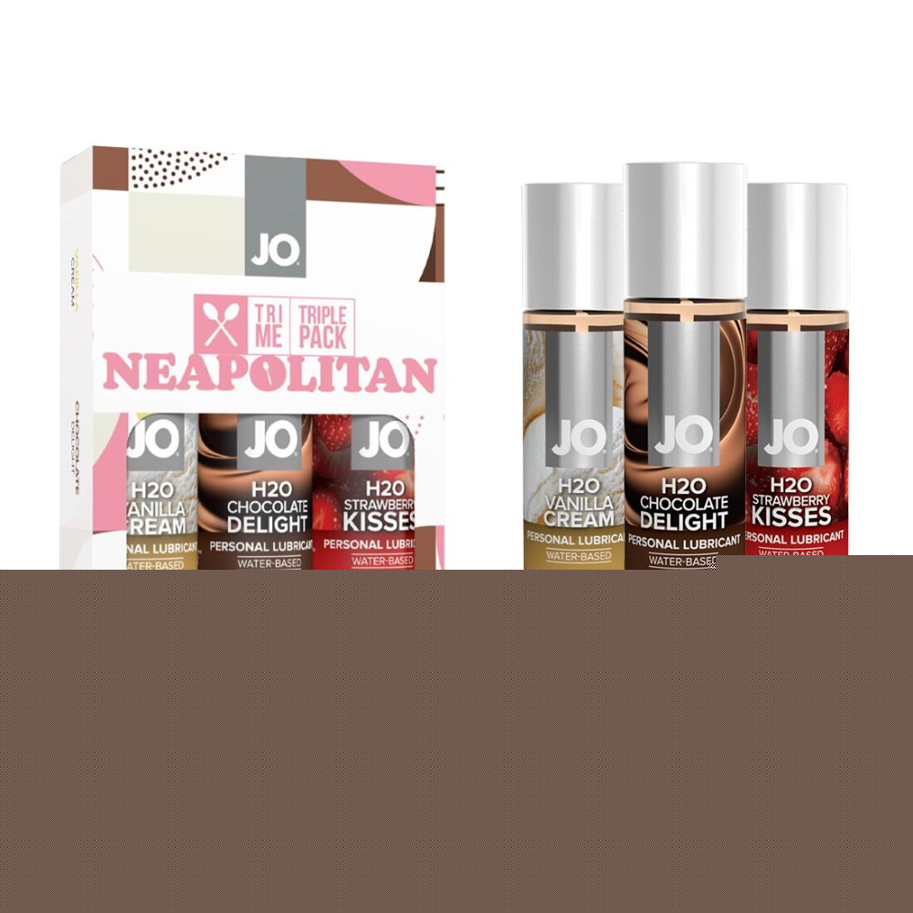 Набір JO Tri-Me Triple Pack — Neapolitan (3×30 мл) три різні смаки оральних змазок - зображення 1