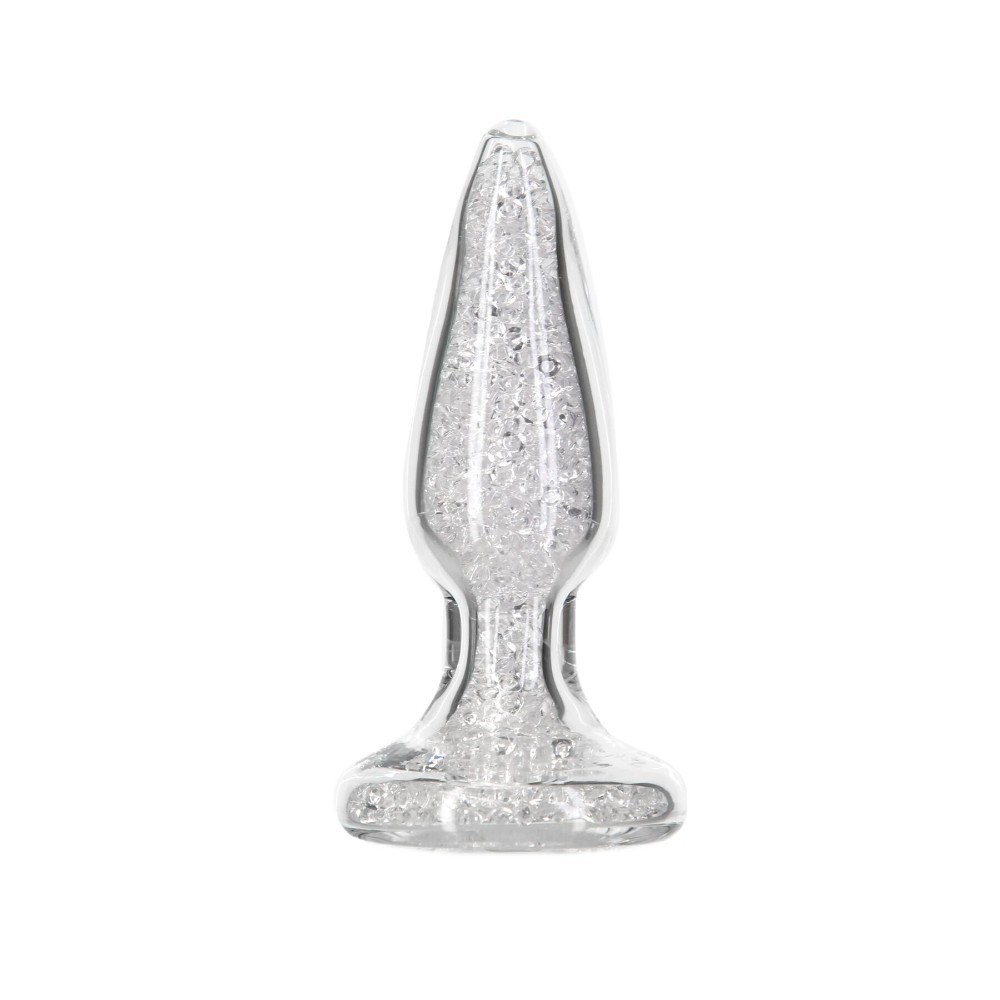 Скляна анальна пробка Pillow Talk Fancy Luxurious Glass Anal Plug, ⌀3,1см, віброкуля в подарунок - зображення 1