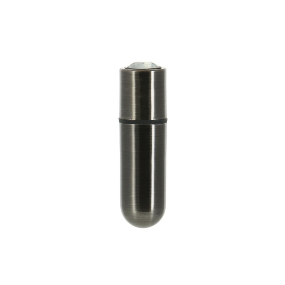 Віброкуля PowerBullet First-Class Bullet 2.5″ з Key Chain Pouch, Gun Metal, 9 режимів вібрації - зображення 1