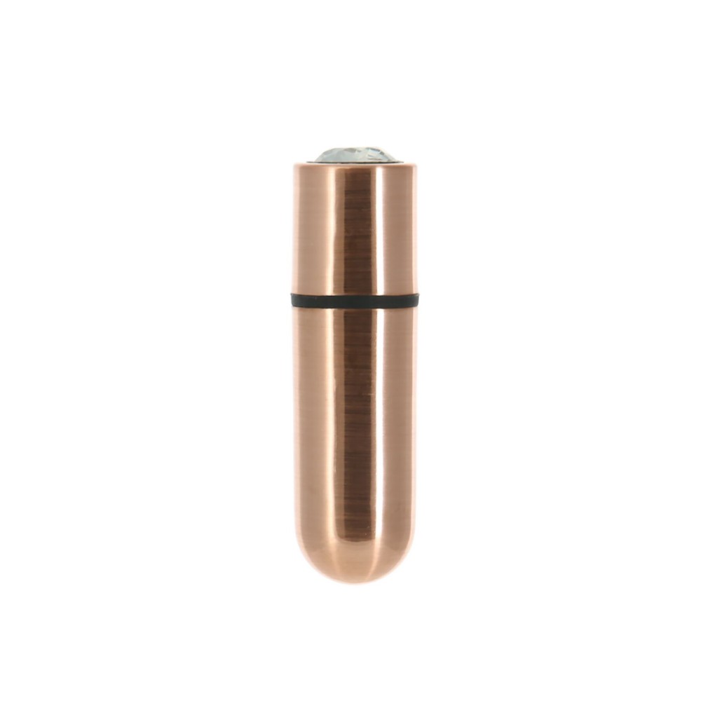 Віброкуля PowerBullet First-Class Bullet 2.5″ з Key Chain Pouch, Rose Gold, 9 режимів вібрації - зображення 1