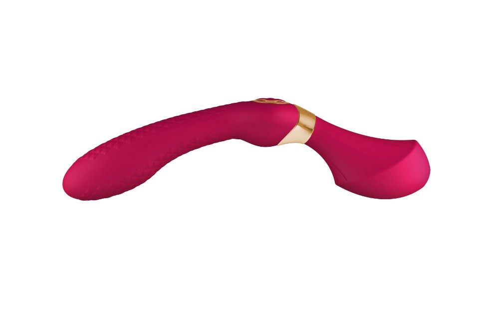 Вібромасажер Shunga Zoa Raspberry, двосторонній - зображення 1