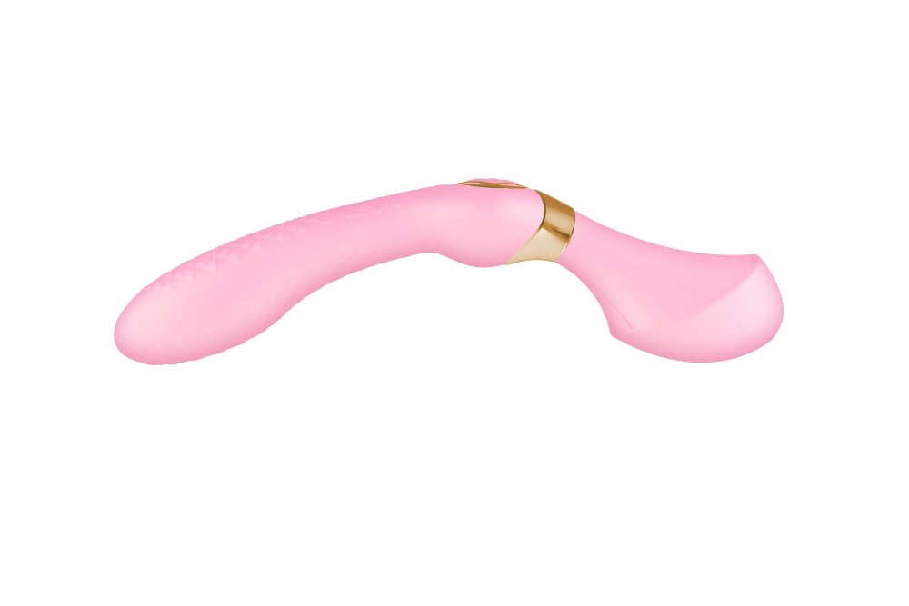 Вібромасажер Shunga Zoa Light Pink, двосторонній - зображення 1