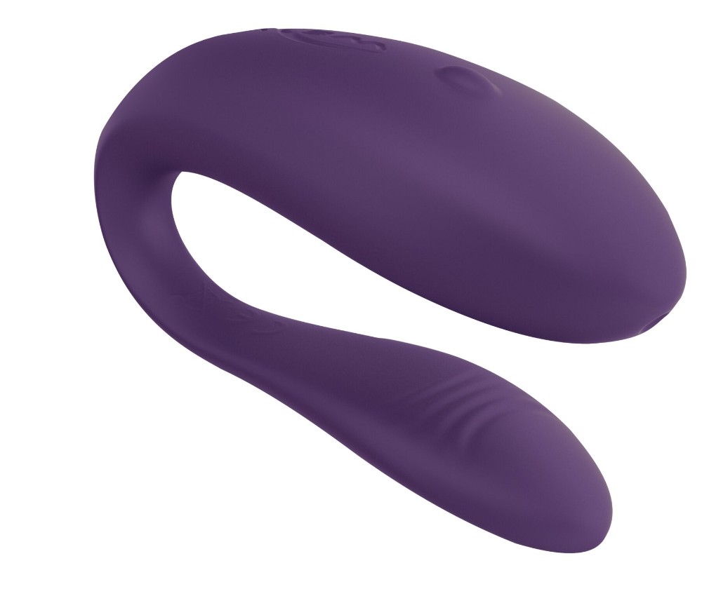 Недорогий вібратор для пар We-Vibe Unite Purple, однокнопковий пульт ДК - зображення 1