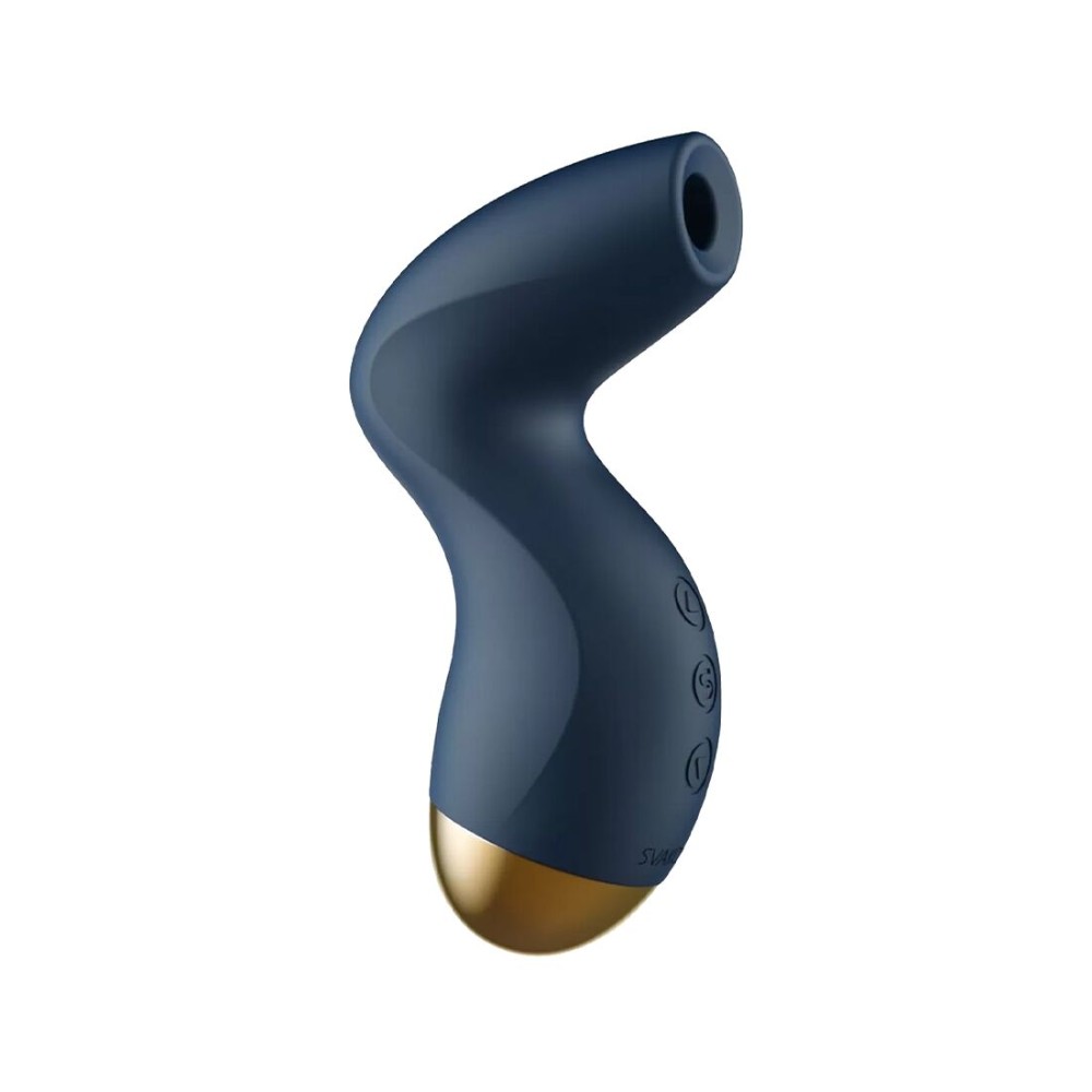 Вакуумний кліторальний стимулятор Svakom Pulse Pure Navy Blue, 5 режимів, 5 інтенсивностей у кожному - зображення 1