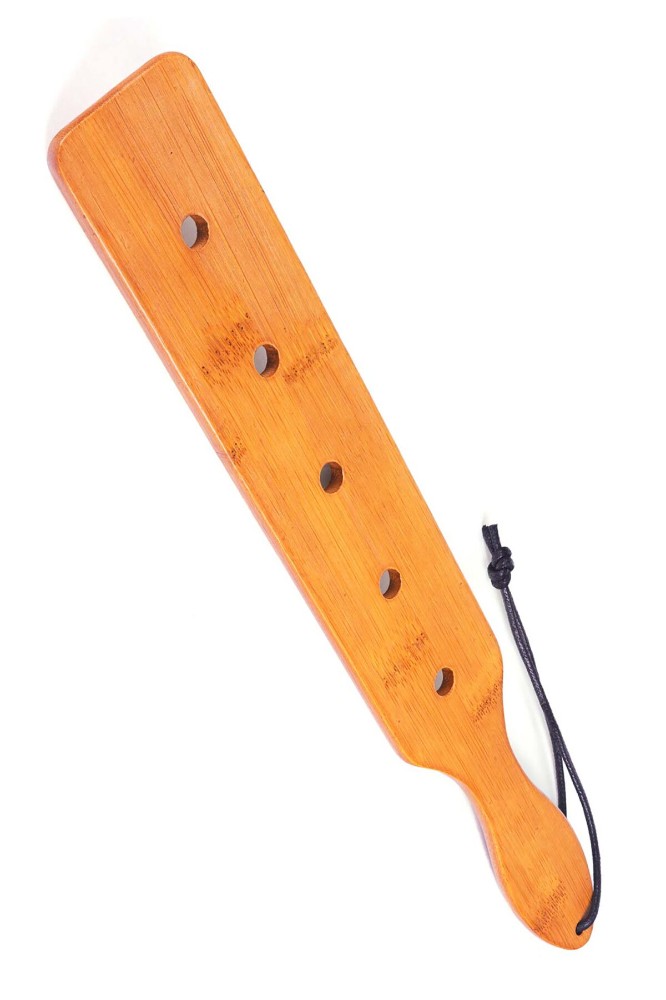 Падл Fetish Tentation — Paddle 5 Holes Bamboo, упакований у ПЕ пакет - зображення 1