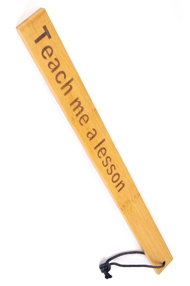 Падл Fetish Tentation — Paddle Teach me a lesson Bamboo, упакований у ПЕ пакет - зображення 1
