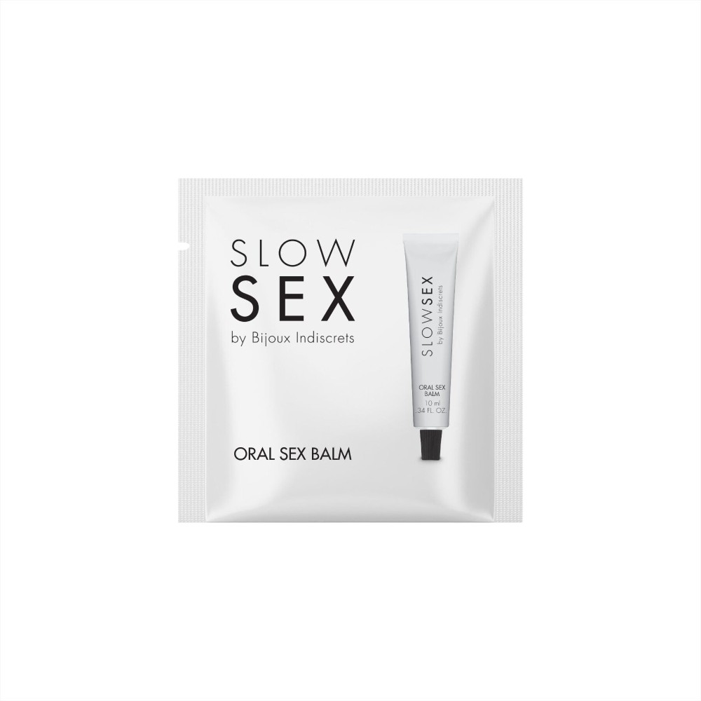 Пробник стимулювального бальзаму для мінету Bijoux Indiscrets Slow Sex Oral sex balm - зображення 1