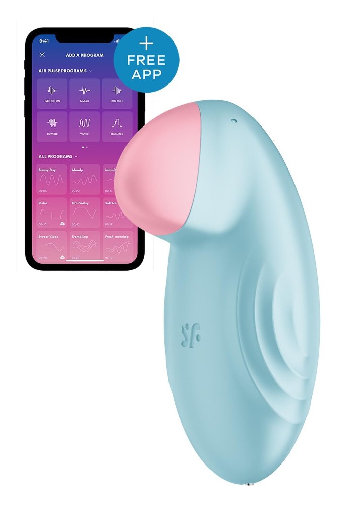 Смарт-вібратор для клітора Satisfyer Tropical Tip Light Blue - зображення 1