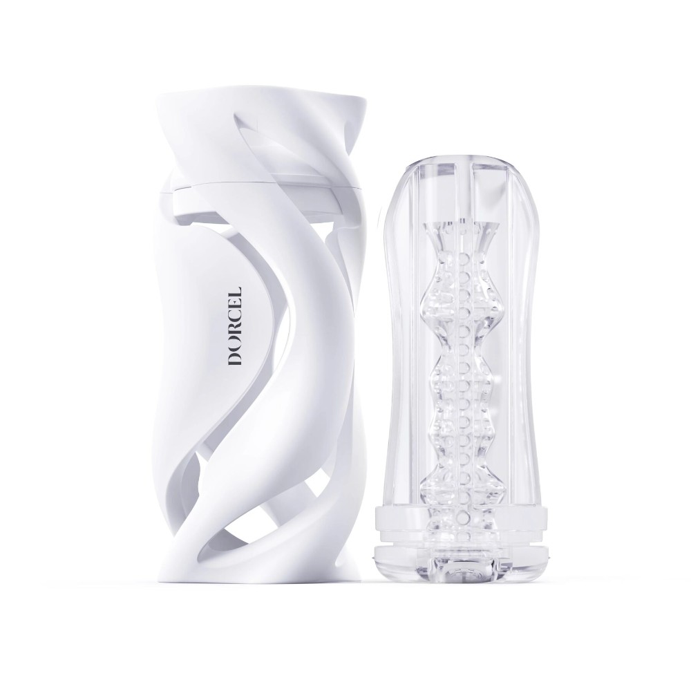 Мастурбатор Dorcel DEEP BLOW WHITE, подвійне використання - зображення 1