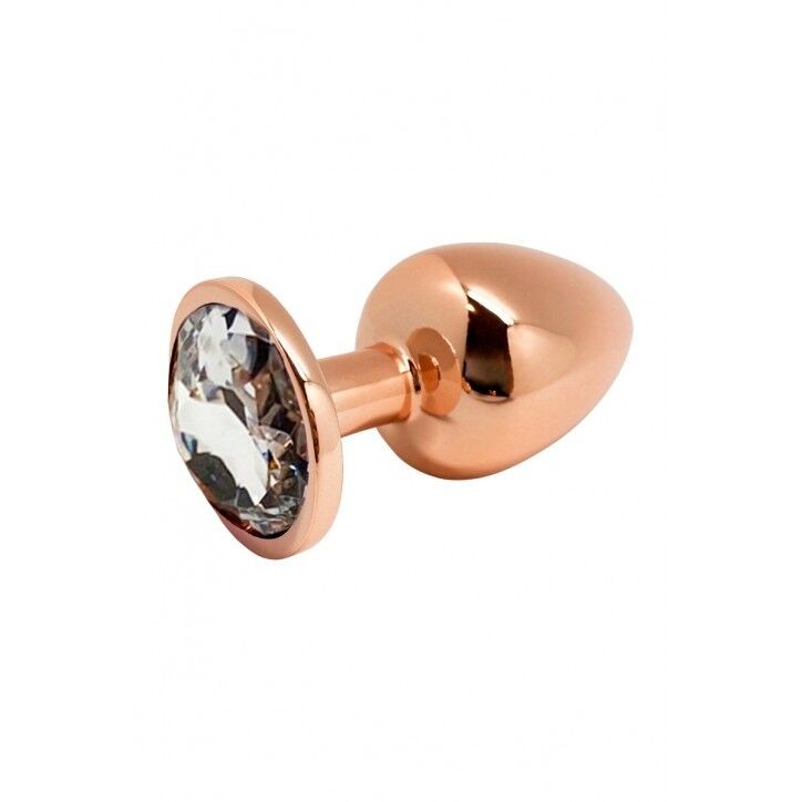 Металева анальна пробка Wooomy Tralalo Rose Gold Metal Plug Size L, діаметр 4 см, довжина 9 см - зображення 1