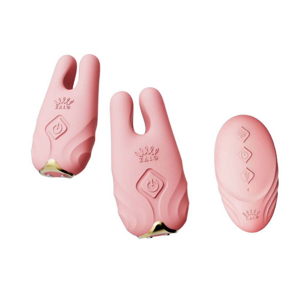 Смарт-вібратор для грудей Zalo - Nave Coral Pink, пульт ДК, робота через додаток - зображення 1